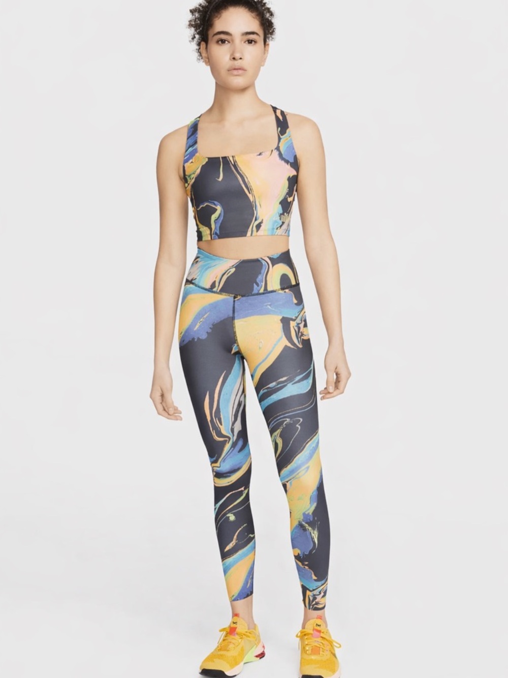 NWT NIKE Dri-Fit Womens One Luxe Aurora Marbled Leggings Sz: 3x DO6198-010